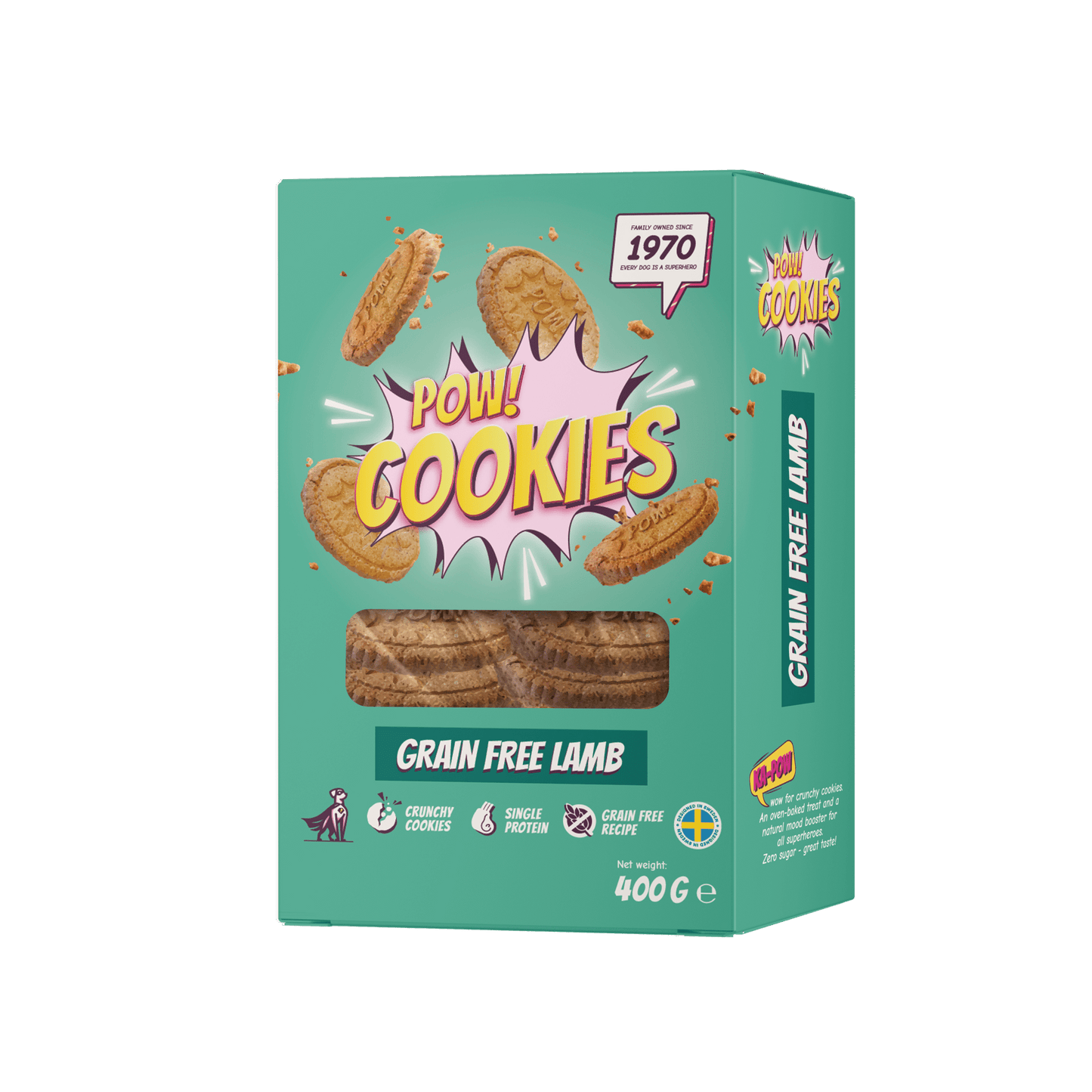 POW! Dog Cookie Grain Free Lamb - Handla på Gaston