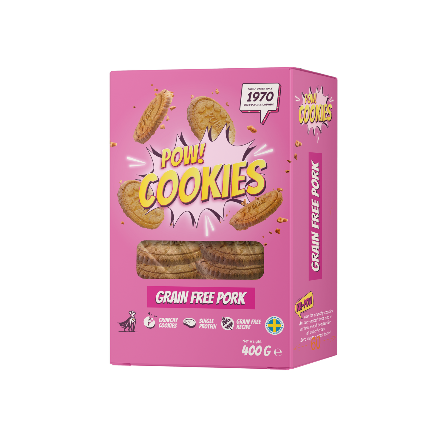 POW! Dog Cookie Grain Free Pork