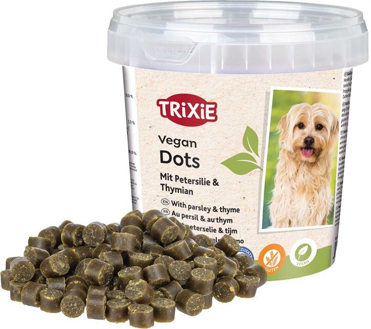 Trixie Vegan Soft Snack Dots med persilja & timjan - Handla på Gaston