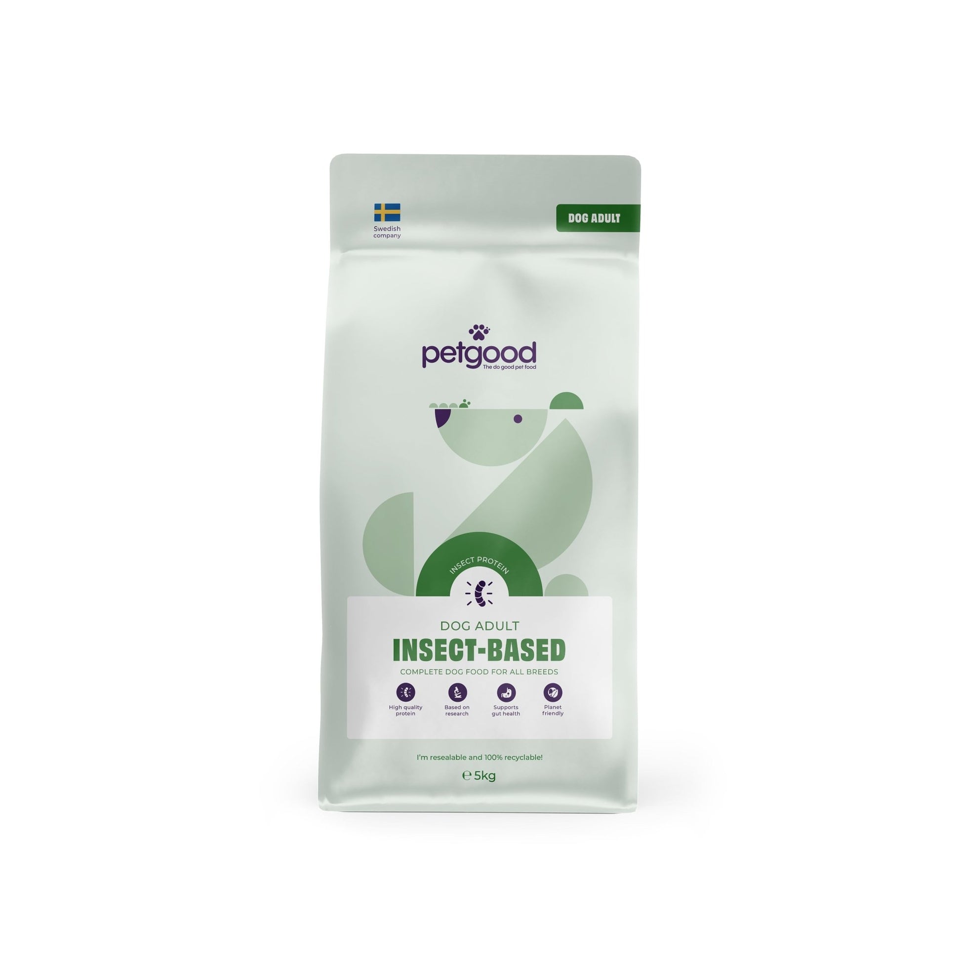 Petgood insektsbaserat premiumfoder - vuxen hund - Handla på Gaston