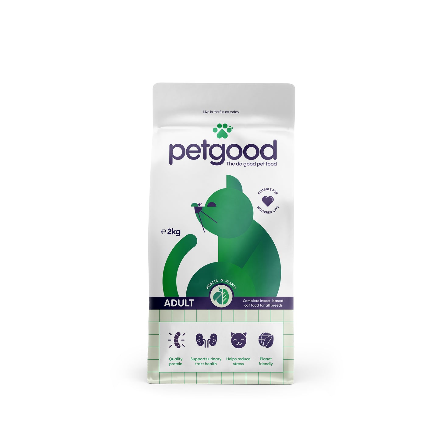 Petgood insektsbaserat premiumfoder - vuxen katt - Handla på Gaston