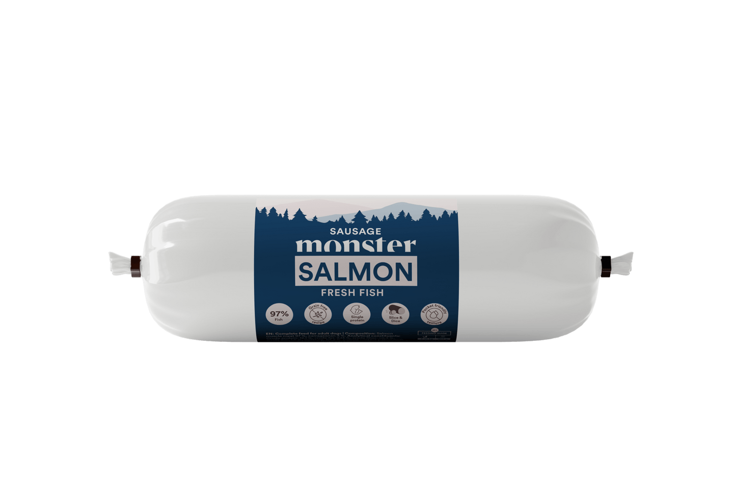 Monster Dog Sausage Salmon - Handla på Gaston