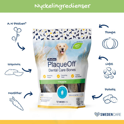 ProDen PlaqueOff® Dental Care Bones Veggie - Handla på Gaston