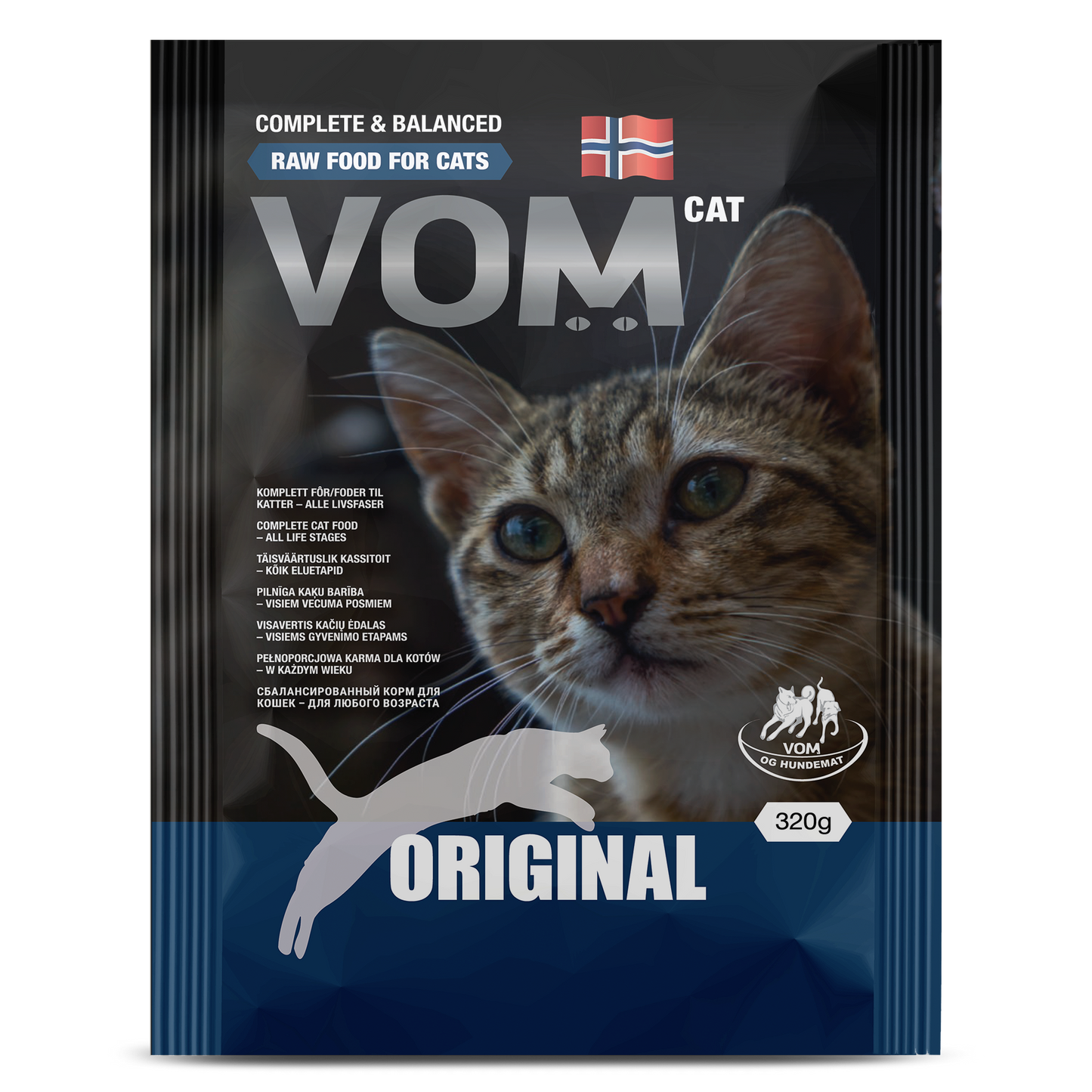 Fryst helfoder till katt