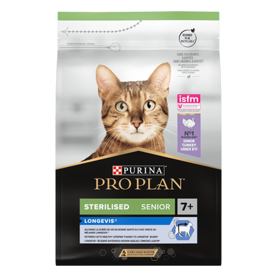 Purina Pro Plan Sterilised Senior 7+ Longevis Rik på kalkon - Handla på Gaston