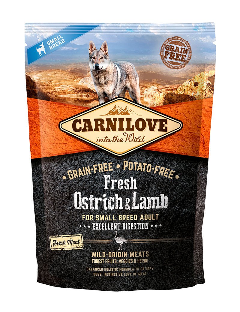 Carnilove Fresh Ostrich & Lamb Small Breed - Handla på Gaston