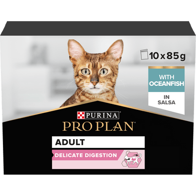 PURINA® PRO PLAN® Adult Delicate Digestion med havfisk i sås - Handla på Gaston
