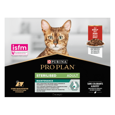 Purina Pro Plan Adult Sterilised Maintenance Beef - Handla på Gaston