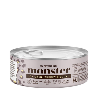 Monster Cat Adult Multi Protein Chicken/Turkey/Duck Can - Handla på Gaston