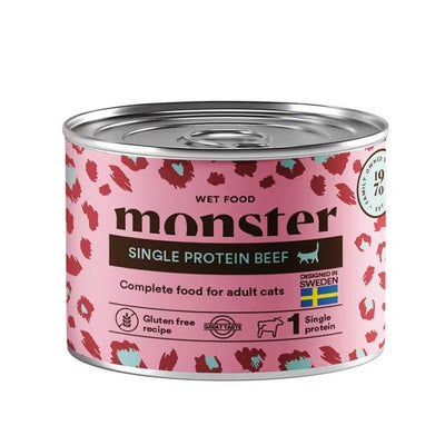 Monster Cat Adult Single Protein Beef Can - Handla på Gaston