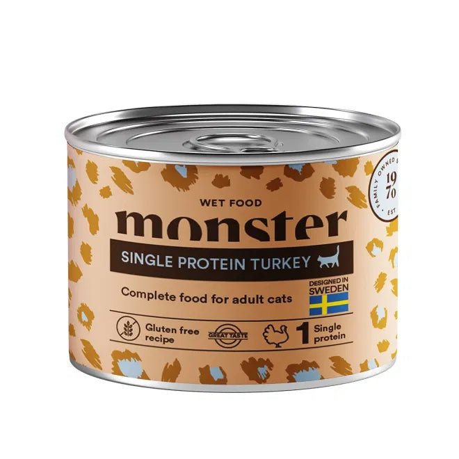 Monster Cat Adult Single Protein Turkey Can - Handla på Gaston