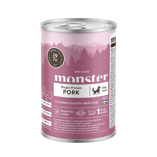 Monster Dog Adult Single Protein Pork Can