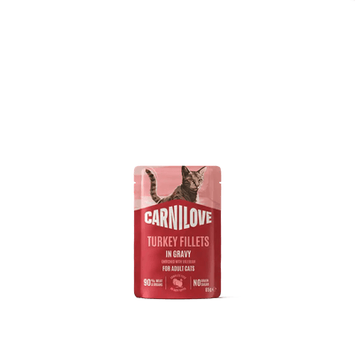 Carnilove Cat Pouch Gravy rich in Turkey enriched with Valerian - Handla på Gaston