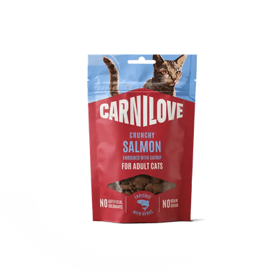 Carnilove Cat Crunchy Snack Salmon enriched with Catnip - Handla på Gaston