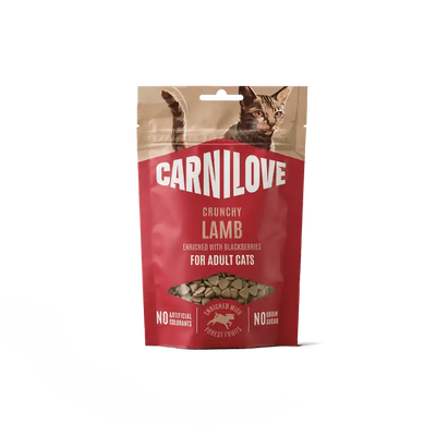 Carnilove Cat Crunchy Snack Lamb enriched with Blackberries - Handla på Gaston
