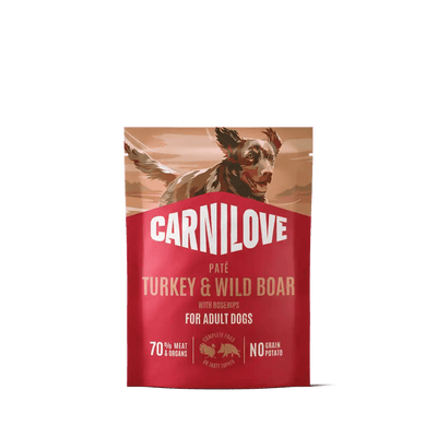 Carnilove Dog Pouch Paté Turkey & Wildboar with Rosehips - Handla på Gaston