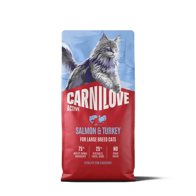 Carnilove Active Cat Dry Salmon & Turkey for Adult Large Breeds - Handla på Gaston
