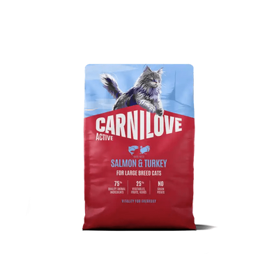 Carnilove Active Cat Dry Salmon & Turkey for Adult Large Breeds - Handla på Gaston