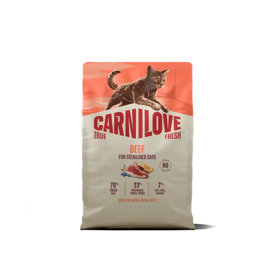 Carnilove True Fresh Cat Dry Beef for Sterilised Adult All Breeds - Handla på Gaston