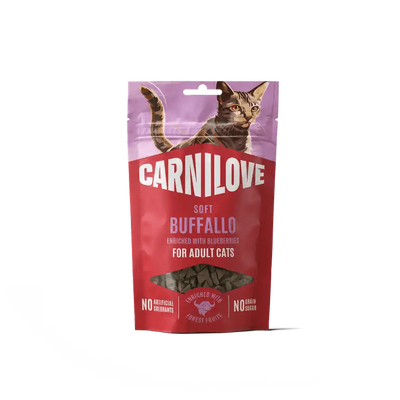 Carnilove Cat Soft Snack Buffallo enriched with Blueberries - Handla på Gaston