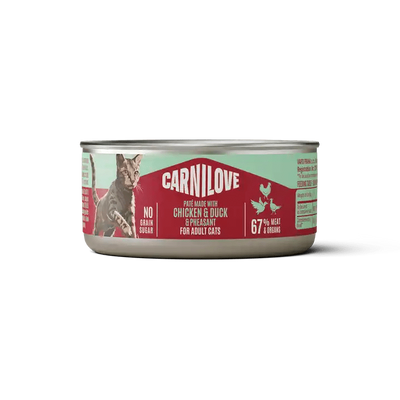 Carnilove Cat Can Paté Chicken, Duck & Pheasant - Handla på Gaston
