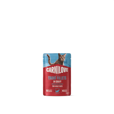 Carnilove Cat Pouch Gravy rich in Trout enriched with Echinacea - Handla på Gaston