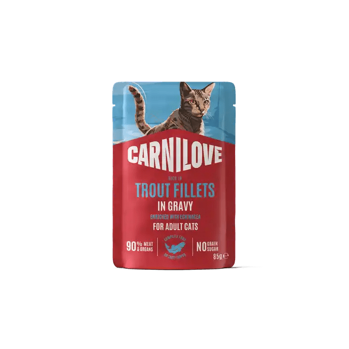 Carnilove Cat Pouch Gravy rich in Trout enriched with Echinacea - Handla på Gaston