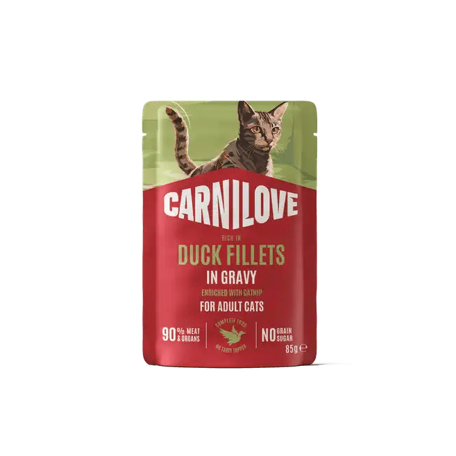 Carnilove Cat Pouch Gravy rich in Duck enriched with Catnip - Handla på Gaston