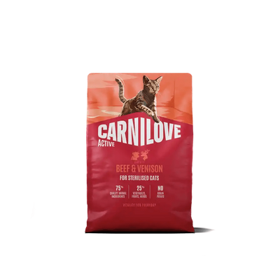 Carnilove Active Cat Dry Beef & Venison for Sterilised Adult All Breeds - Handla på Gaston