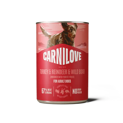 Carnilove Dog Can Paté Turkey & Reindeer & Wildboar - Handla på Gaston