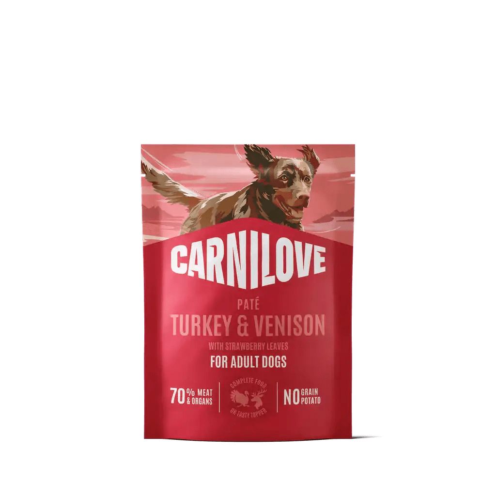 Carnilove Dog Pouch Paté Turkey & Venison with Stawberry Leaves - Handla på Gaston