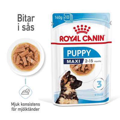 Royal Canin Maxi Puppy Gravy - Handla på Gaston