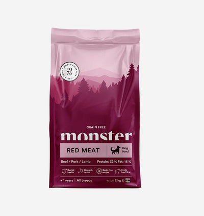 Monster Dog Grain Free Adult Red Meat - Handla på Gaston