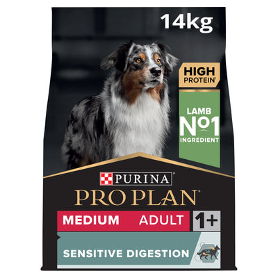 PURINA PRO PLAN Medium Adult Dog Sensitive Digestion Rikt på Lamm