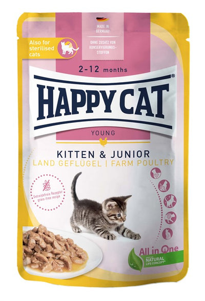Happy Cat Meat in Sauce Kitten & Junior Poultry