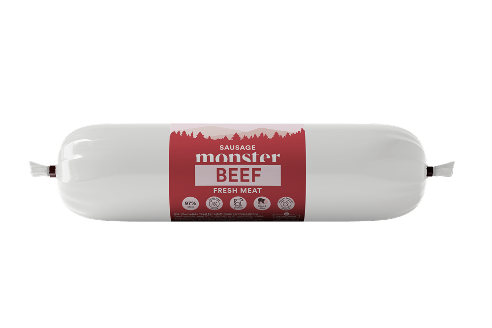 Monster Dog Sausage Beef - Handla på Gaston