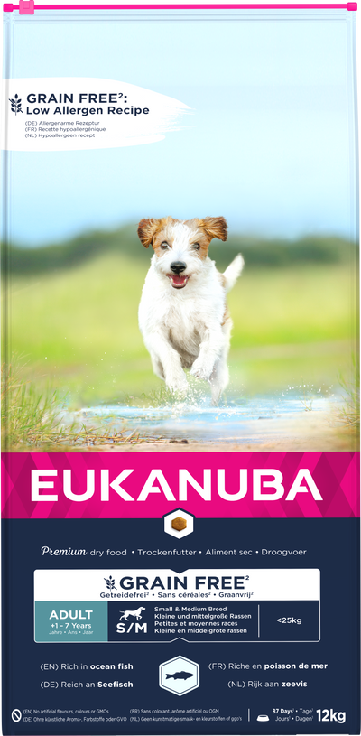 Eukanuba Dog Grain Free Adult Small/ Medium Ocean Fish