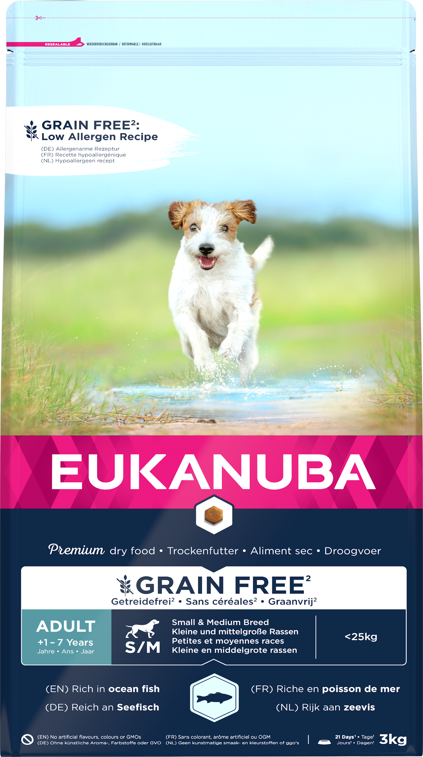 Eukanuba Dog Grain Free Adult Small/ Medium Ocean Fish