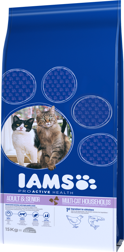 Iams Cat Adult Multi-Cat Norwegian Salmon & Chicken