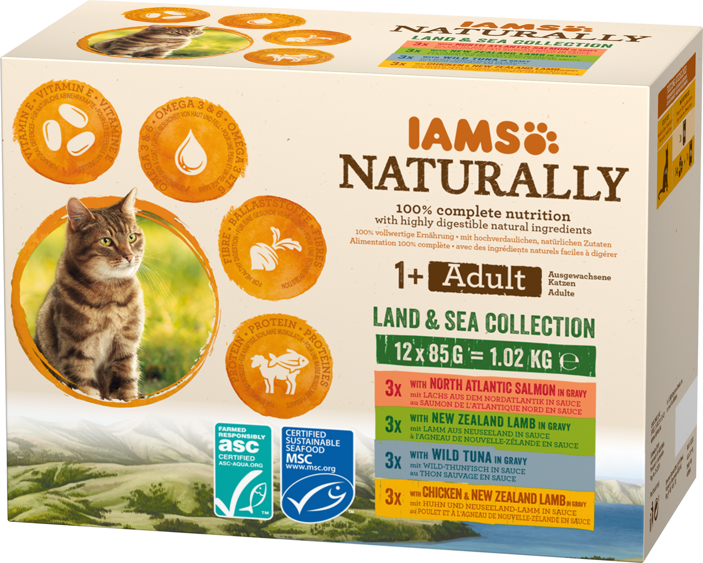 Iams Cat Naturally Land & Sea