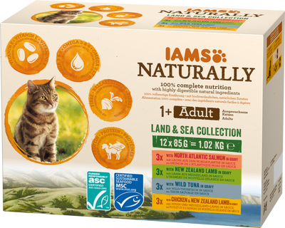 Iams Cat Naturally Land & Sea