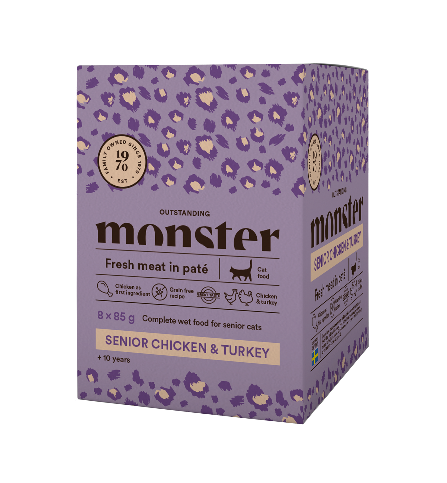 Monster Cat Pouches Senior Chicken/Turkey