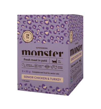 Monster Cat Pouches Senior Chicken/Turkey