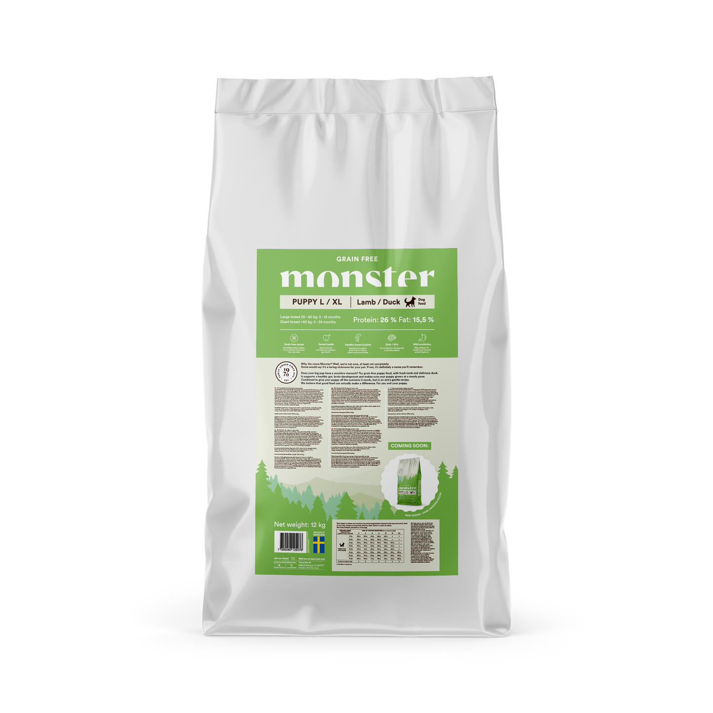 Monster Dog Grain Free Puppy L/XL Lamb/Duck
