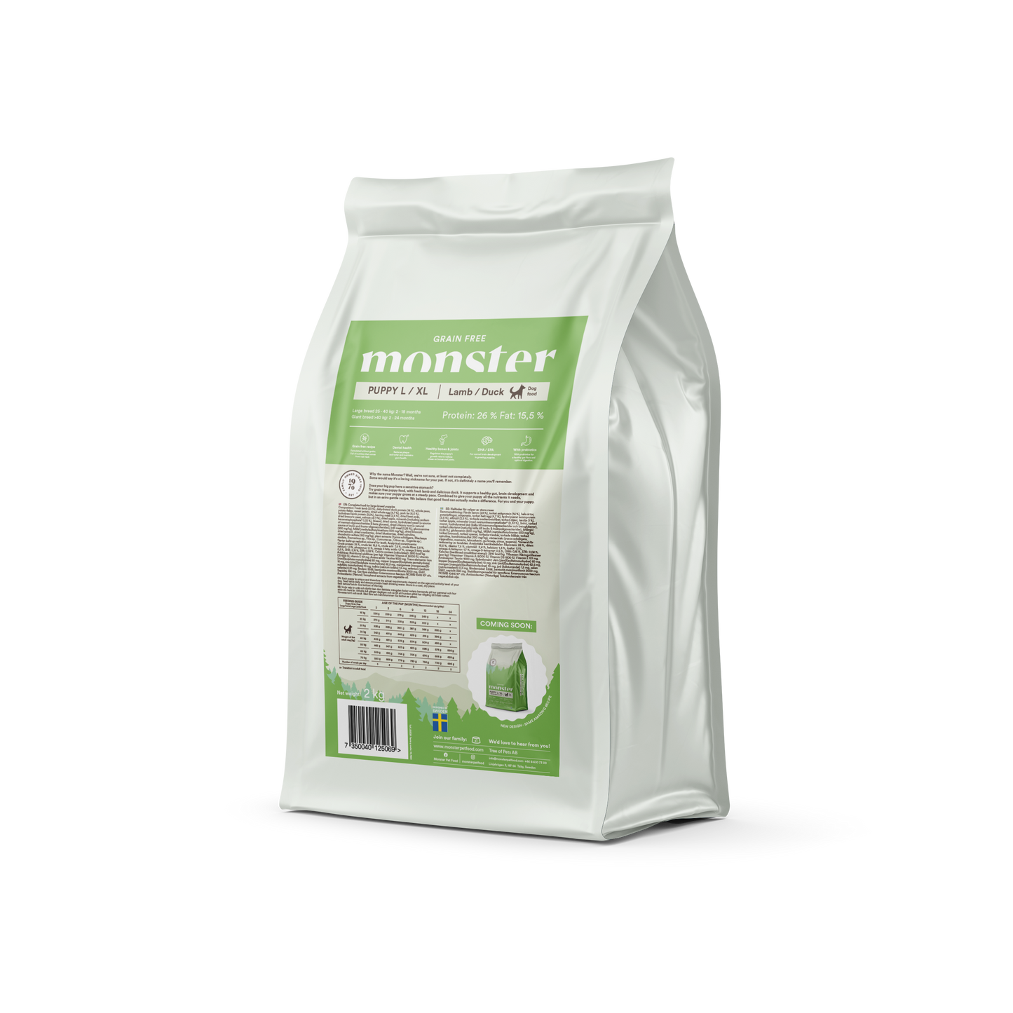 Monster Dog Grain Free Puppy L/XL Lamb/Duck