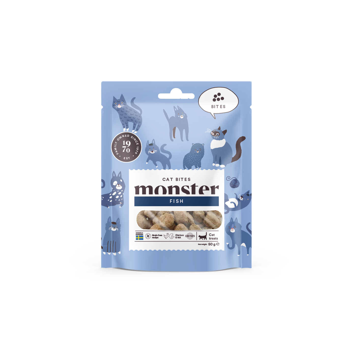 Monster Cat Soft Treats Bites Fish