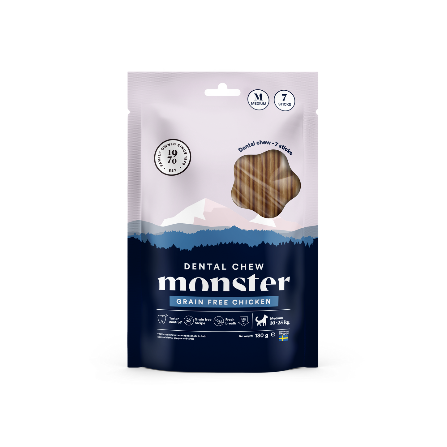 Monster Dog Dental Chew Grain Free Chicken Medium