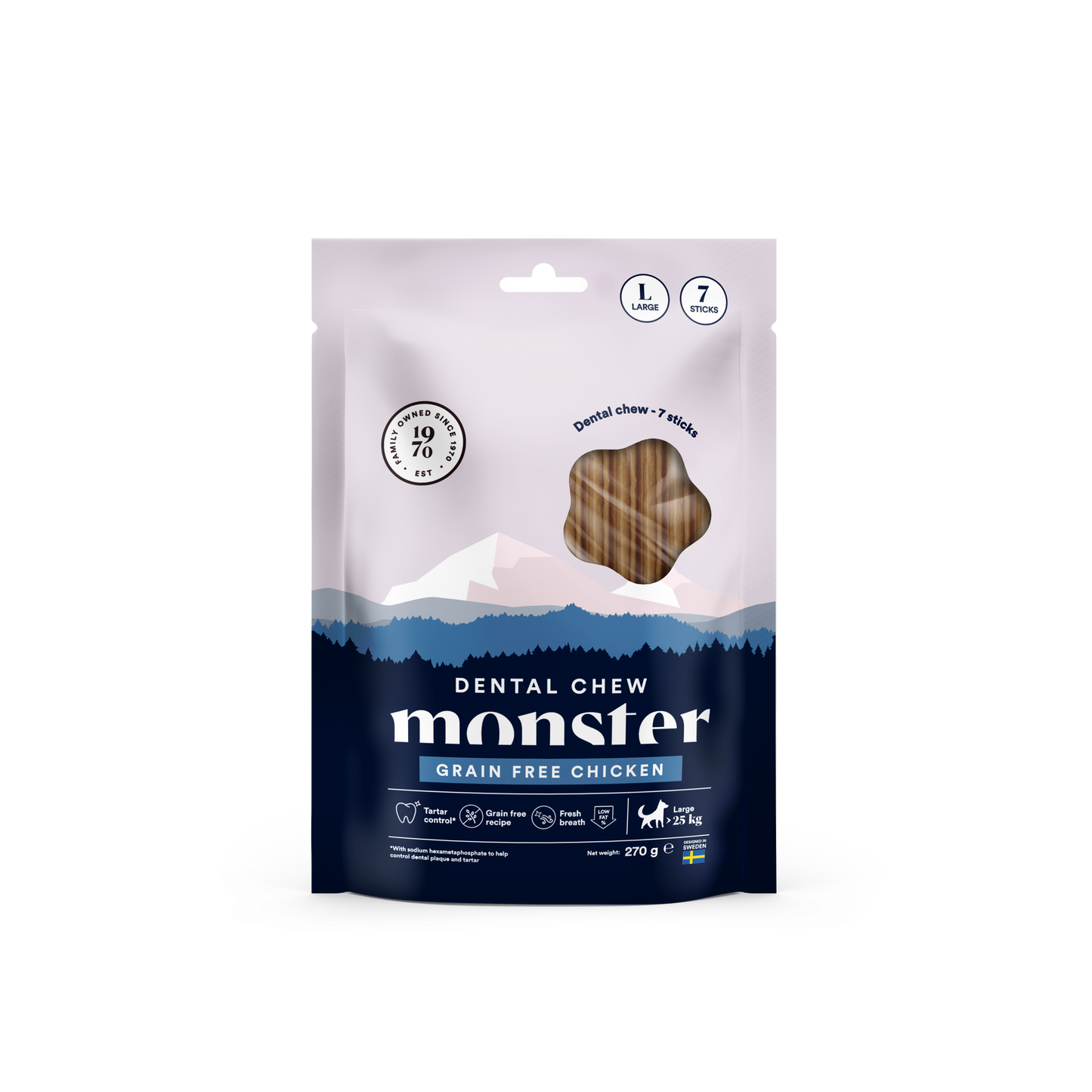 Monster Dog Dental Chew Grain Free Chicken Large