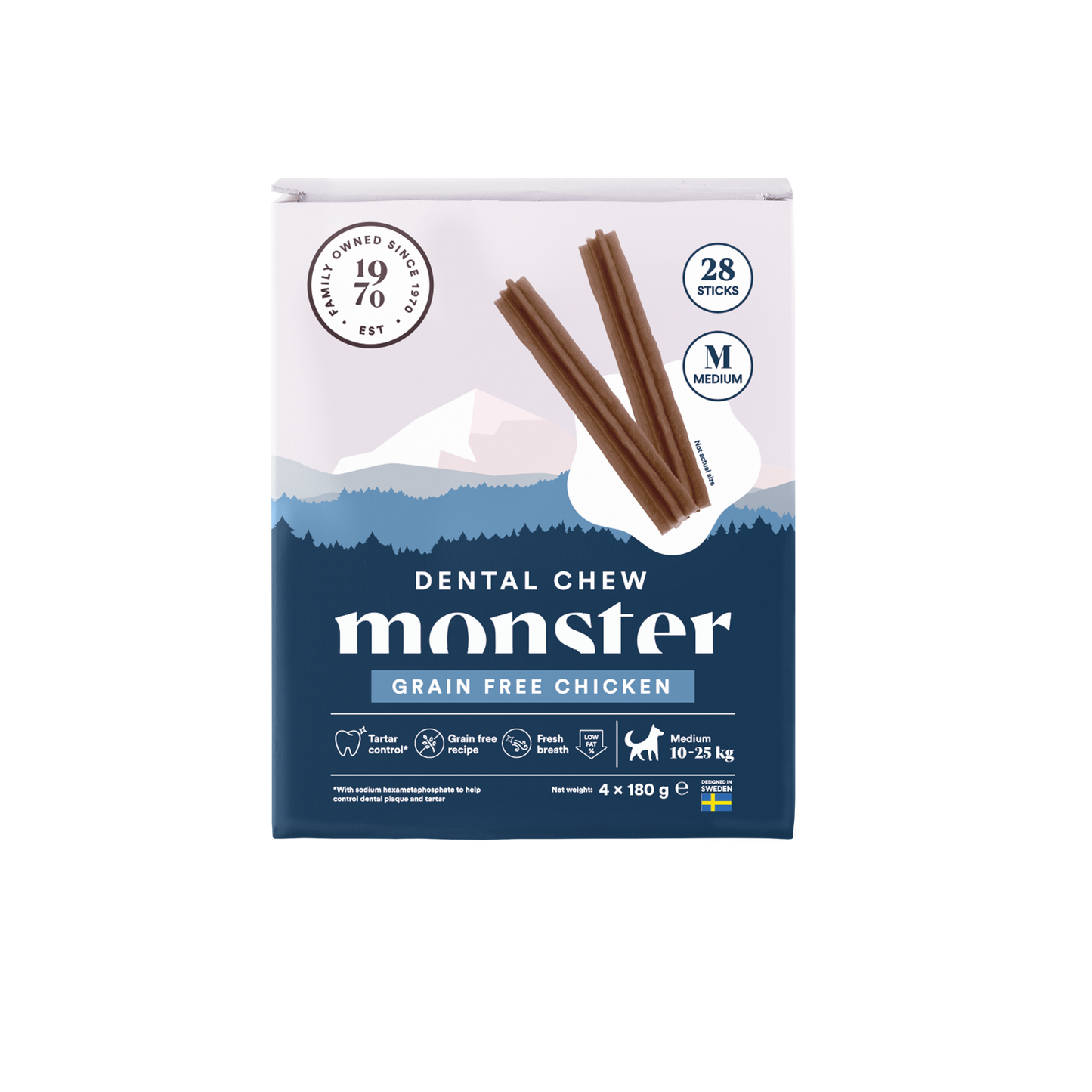 Monster Dog Dental Chew Grain Free Chicken Medium