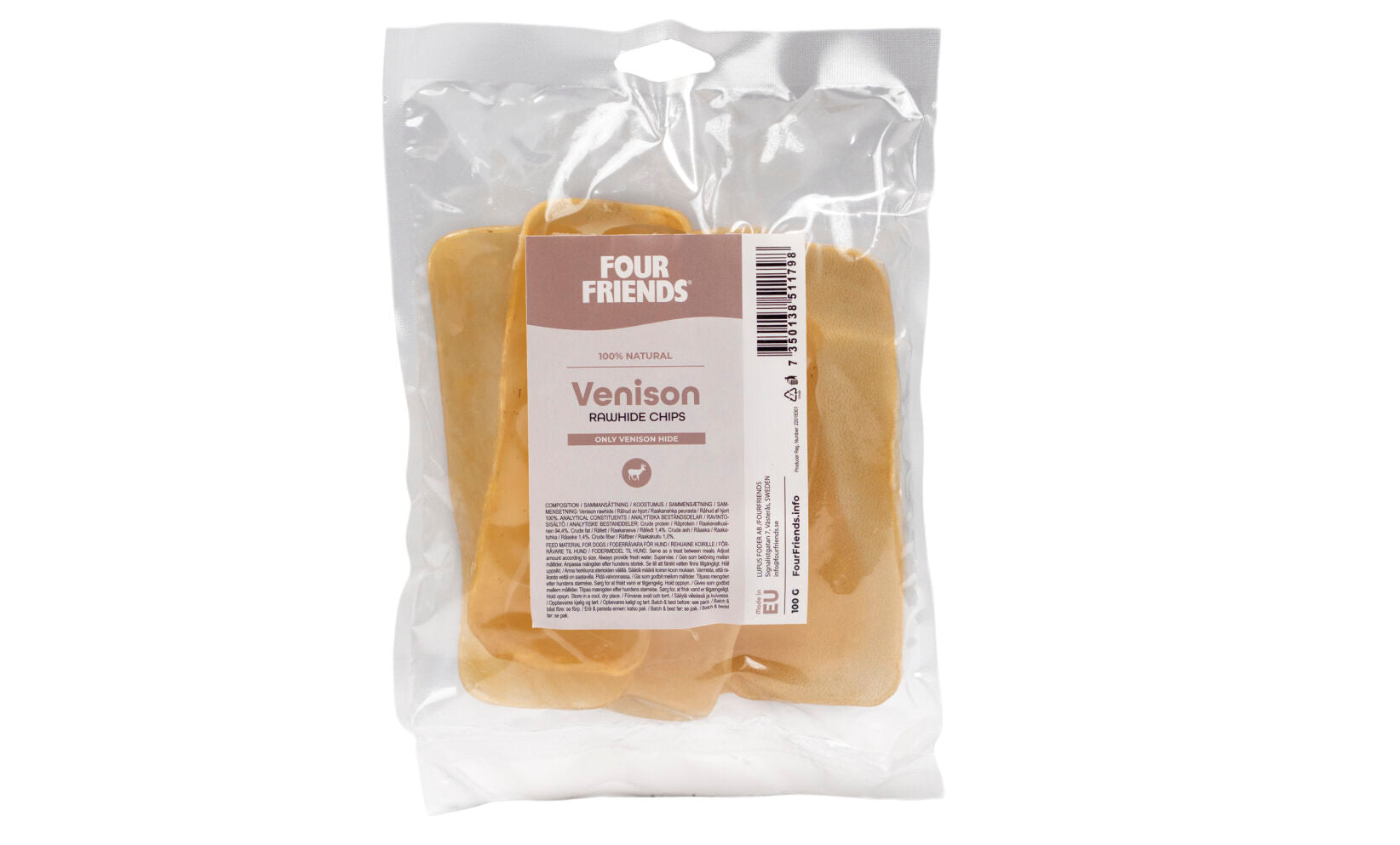 FourFriends Venison rawhide chips
